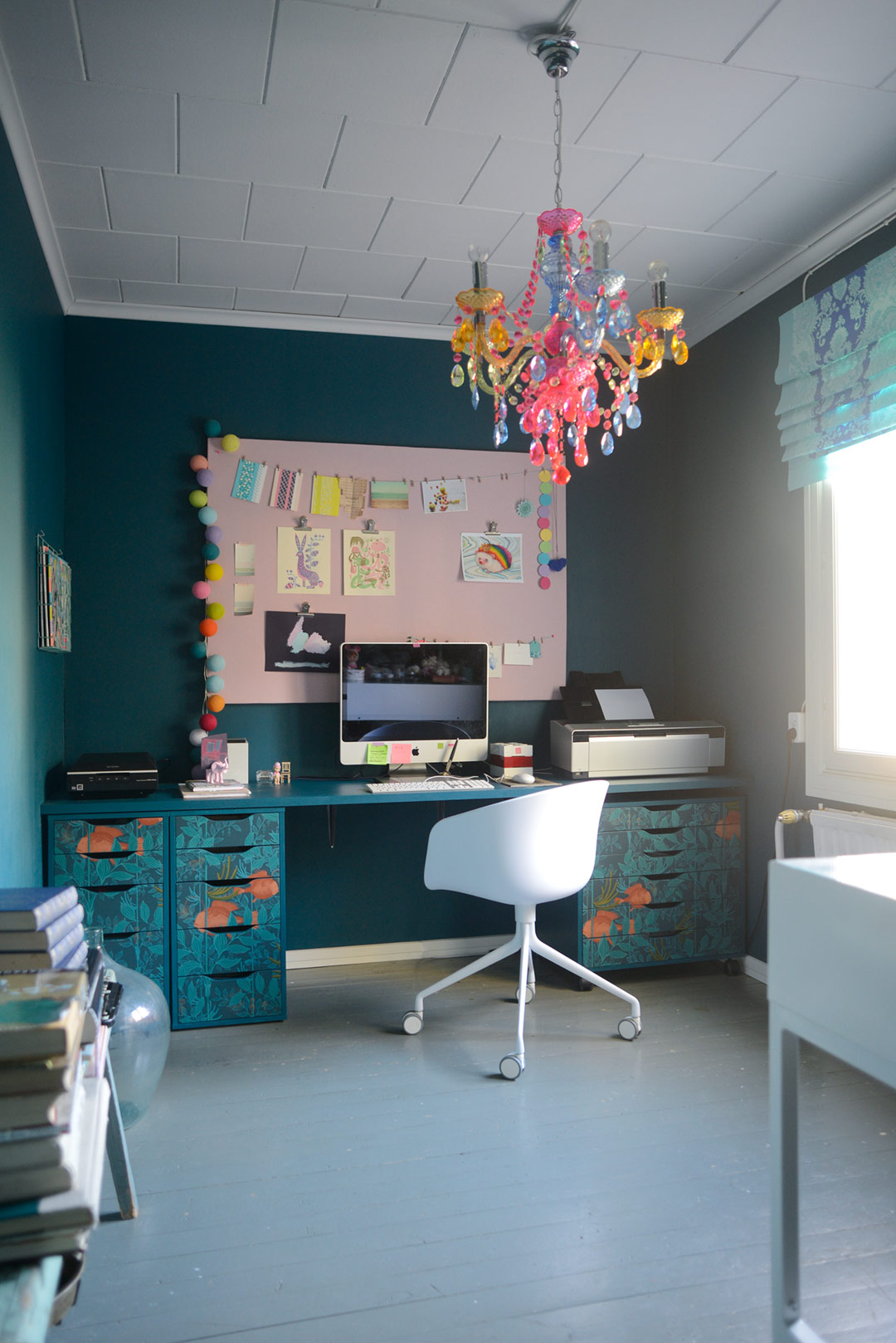 ikea alex drawer unit on Ikea Hack New Desk With Nautilus Paint And Ikea Drawers Kootut Murut